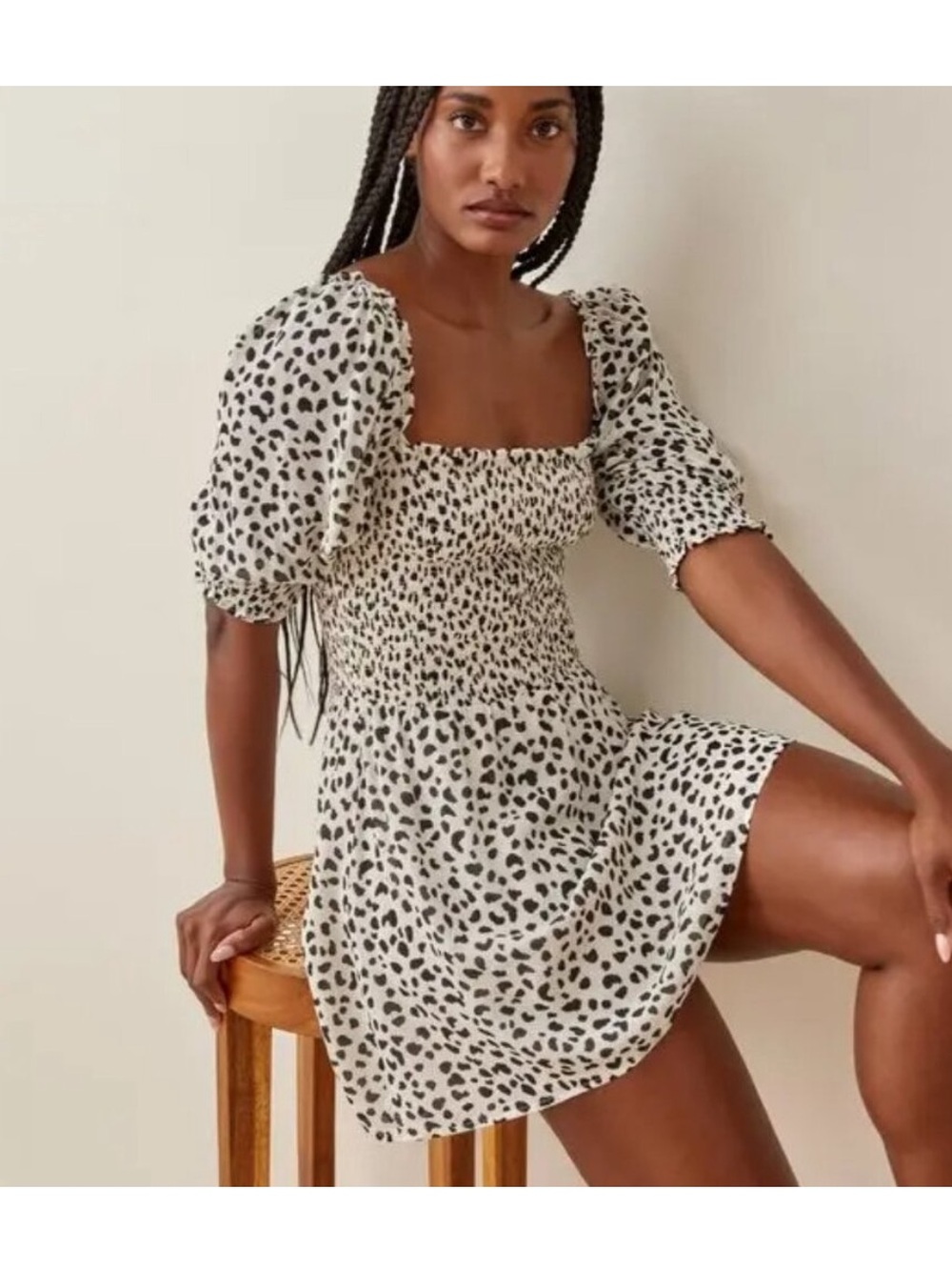 Reformation Elle Dress in Ocelot